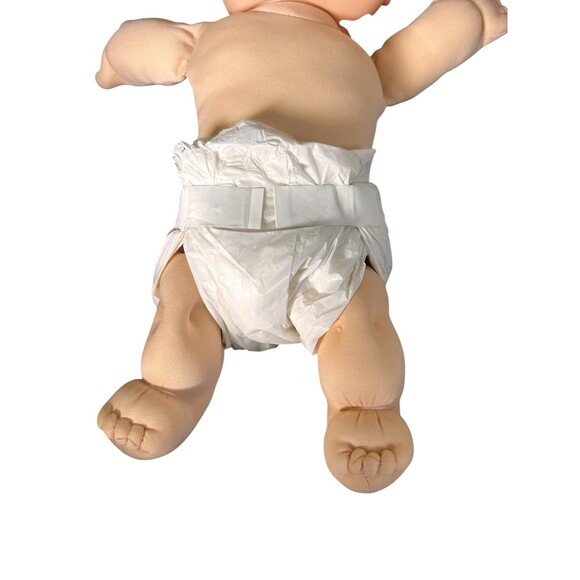 Cabbage Patch Kids Doll 1989 VTG Blonde Tufted Hair Blue Eyes Pink Romper Diaper - Picture 12 of 12